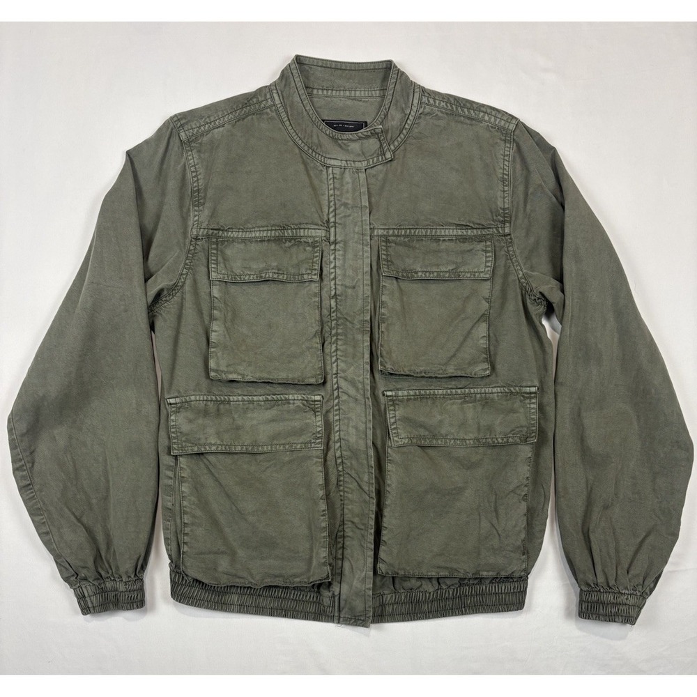 Sanctuary Utility Jacket Women's Small Zip-up 4-Pocket Elastic Waist Military - Picture 2 of 11
